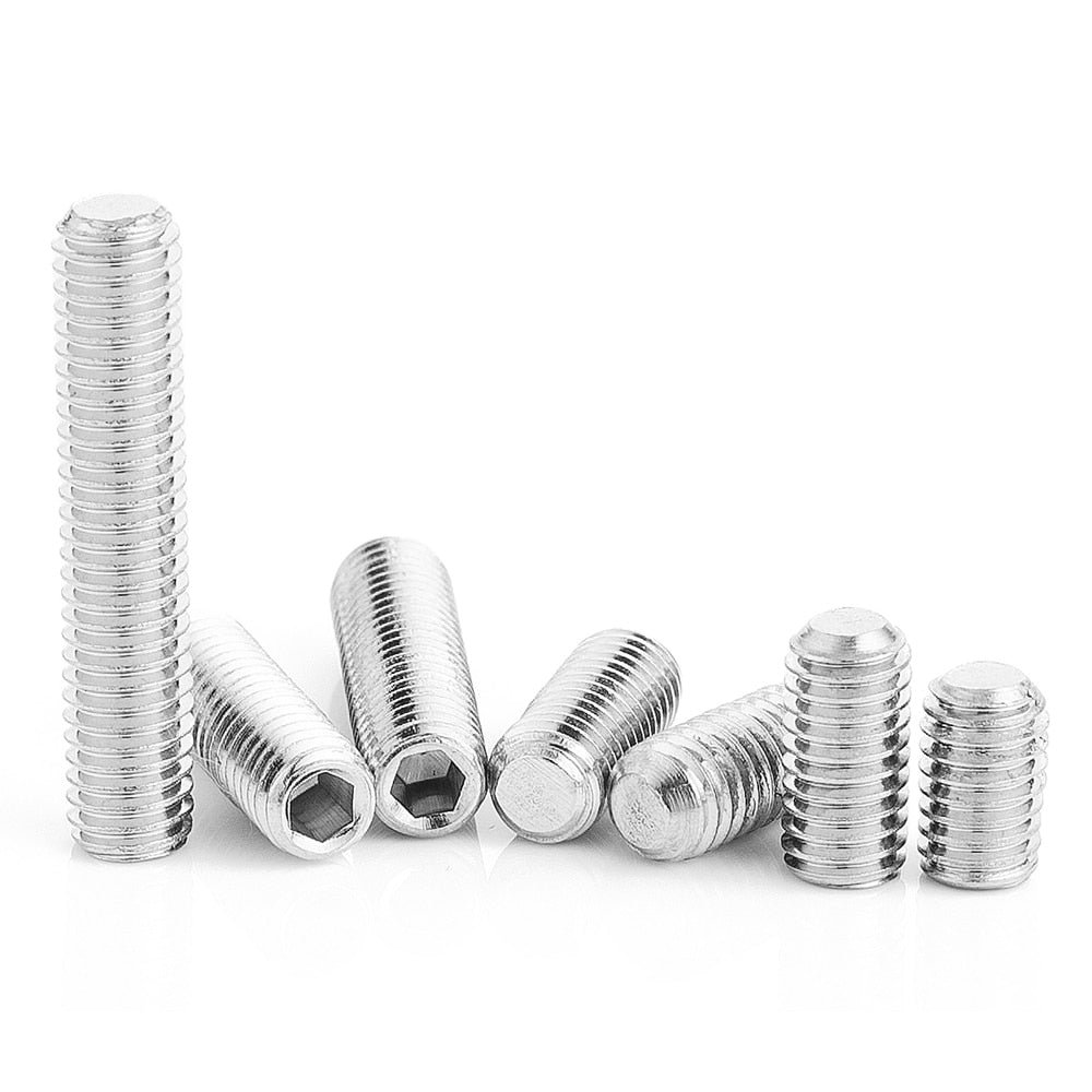 Hexagon Hex Socket 55pcs Set Screw Flat Point Allen Head Grub Screw M3 - KiwisLove