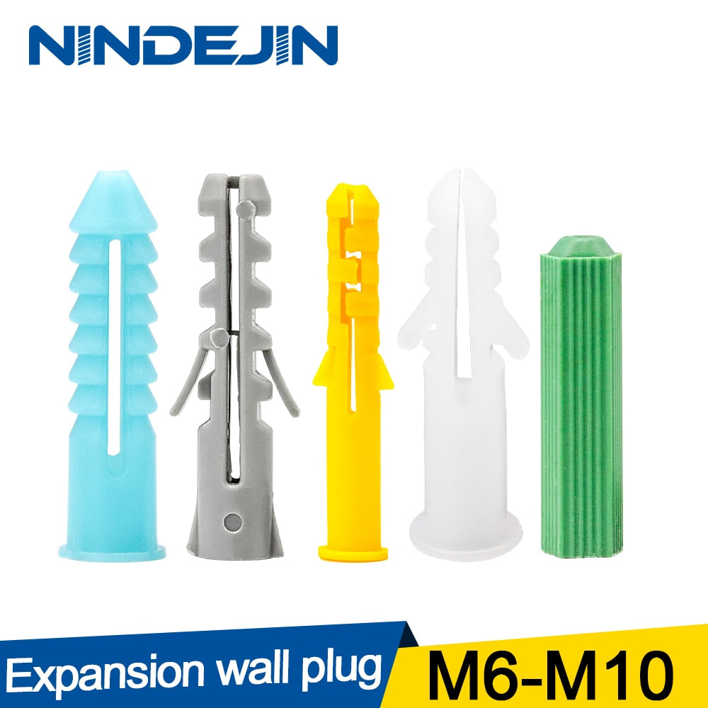 100pcs Plastic Expansion Anchors Drywall Wall Anchors  Plugs for Screw - KiwisLove