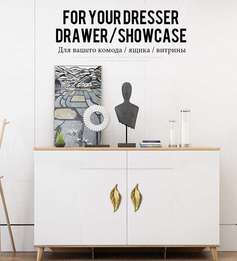 Leaves Creative Cabinet Drawer knobs Handles - KiwisLove