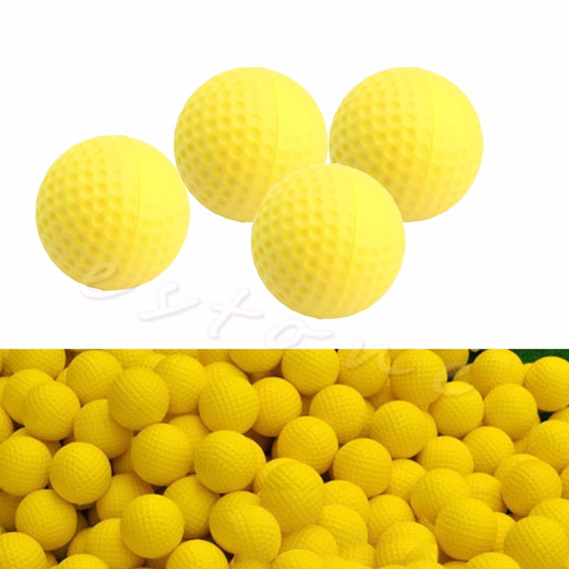 10Pcs PU Foam Golf Balls Yellow Sponge Elastic Indoor Outdoor Practice Training - KiwisLove
