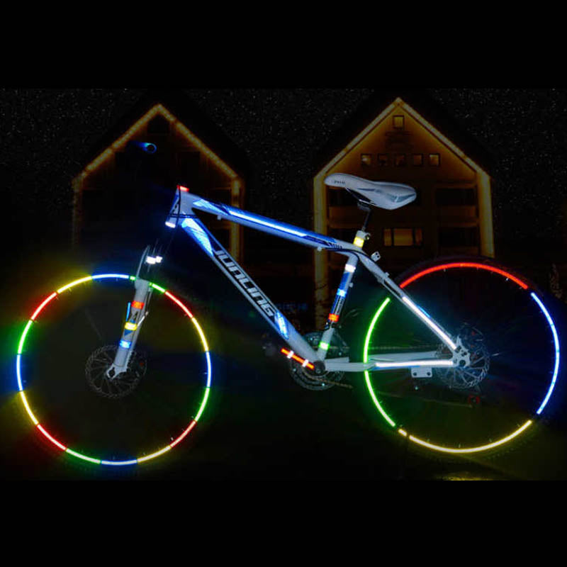 Bike Reflective Stickers Cycling Fluorescent Reflective Tape MTB Bicycle Adhesive Tape Safety Decor Sticker Accessories - KiwisLove