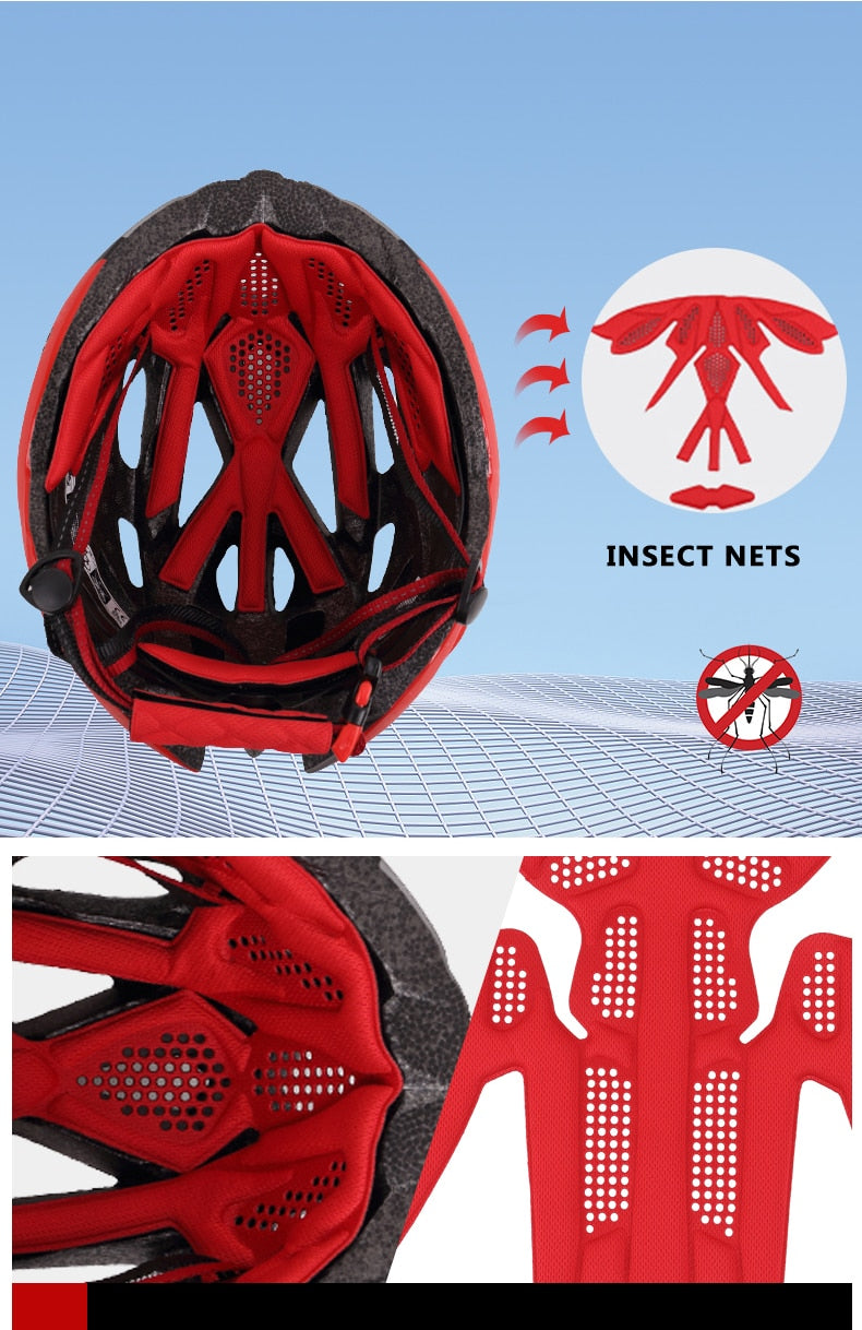 PHMAX Bicycle Helmet MTB Road Bike Cycling Helmet Ultralight EPS+PC Cover 2021 Integrally-mold Cycling Helmet Cycling Safety Cap - KiwisLove