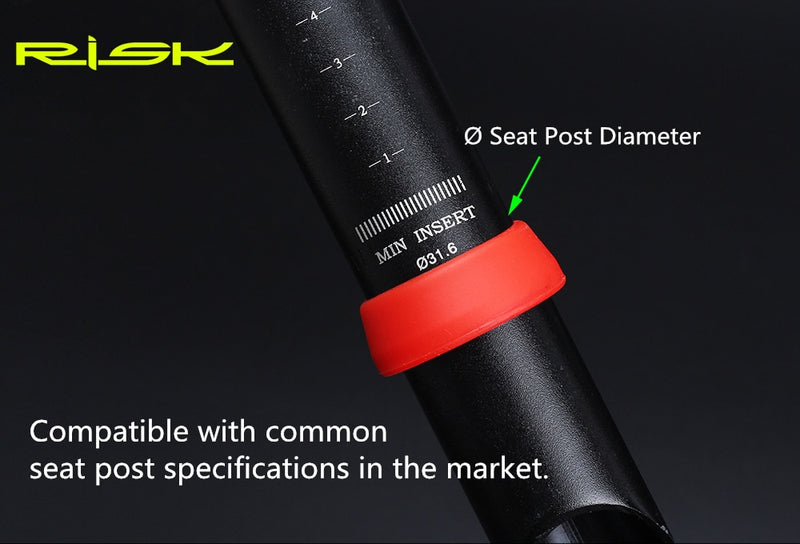1Pc Bicycle Seat Post Rubber Ring Dust Cover Cycling Silicone Waterproof Mountain Bike Seatpost Protective - KiwisLove