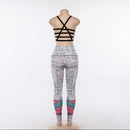 Size L Women Fitness Set Yoga Gym Running  Jumpsuits  Leggings Outfit Tracksuit - KiwisLove