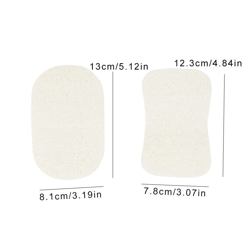 3pcs Loofah Dishwashing Cloth Scrub Pad Dish Bowl Pot Easy To Clean - KiwisLove