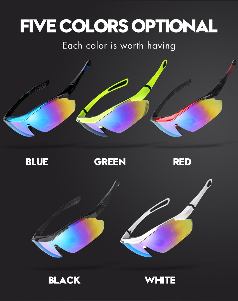 Copozz Polarized Cycling  5 Lens Glasses MTB Mountain Goggles  Bicycle - KiwisLove