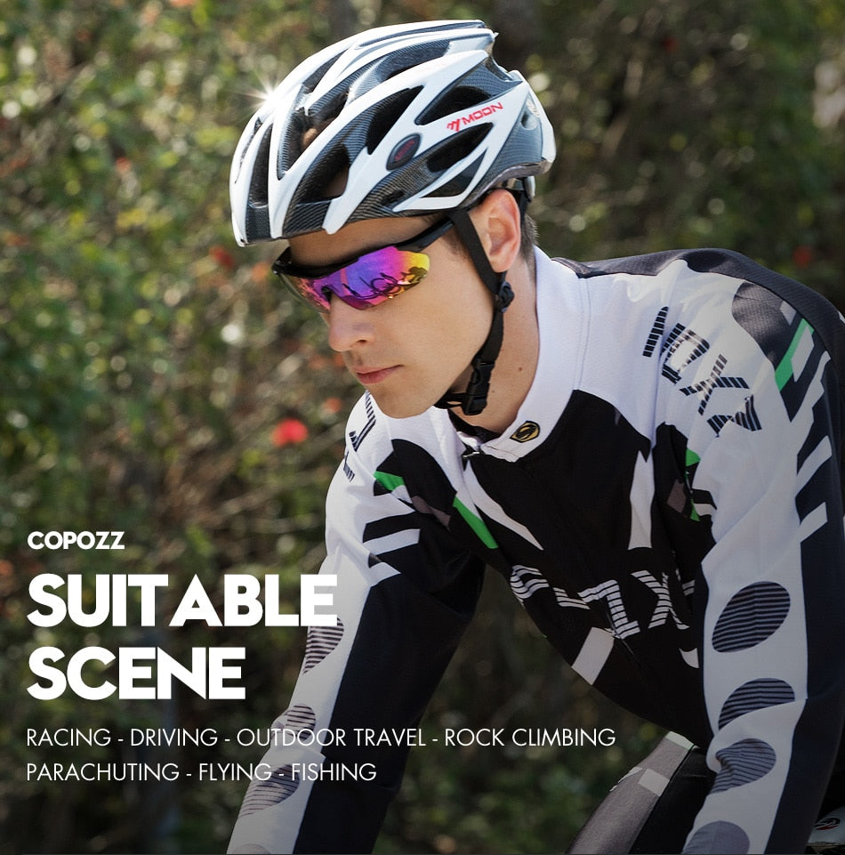 Copozz Polarized Cycling  5 Lens Glasses MTB Mountain Goggles  Bicycle - KiwisLove