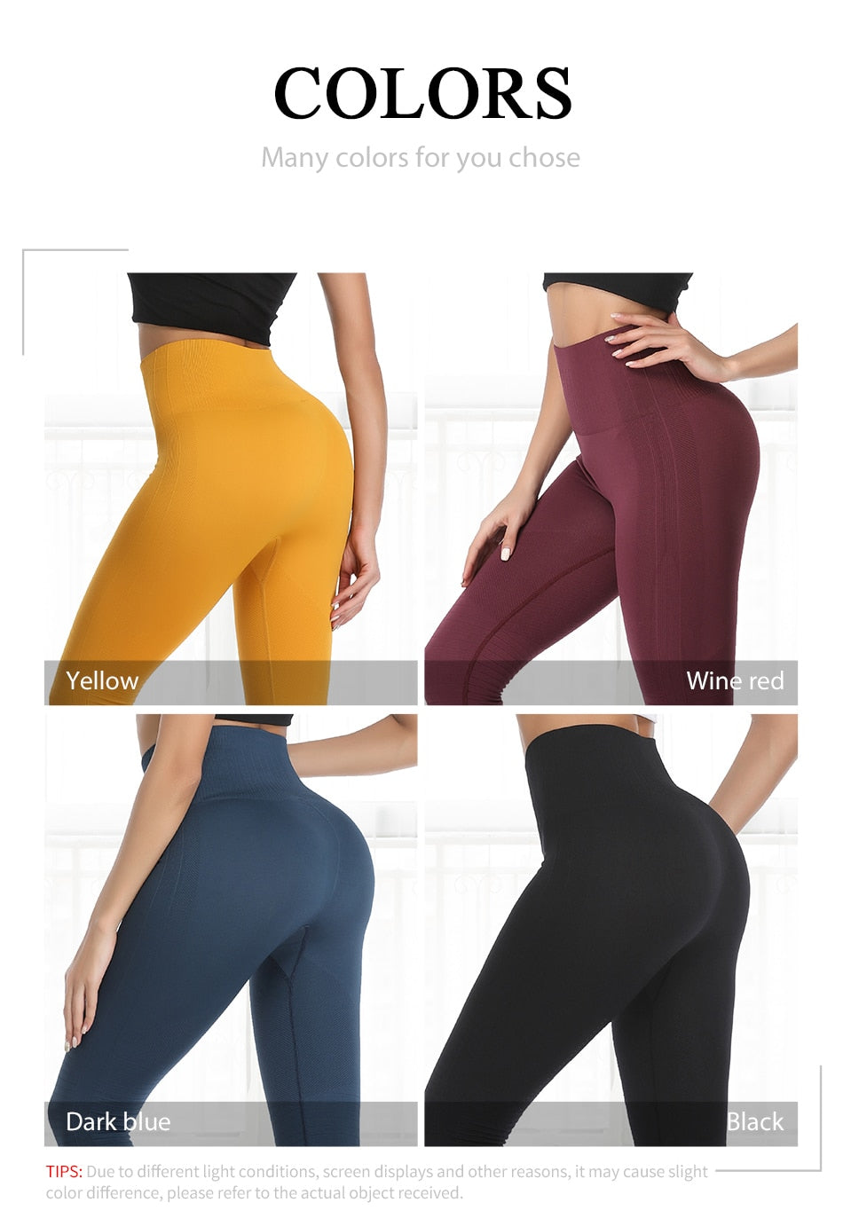 Women Yoga Pants High Waist Elastic Tummy Fitness Sport Leggings - KiwisLove