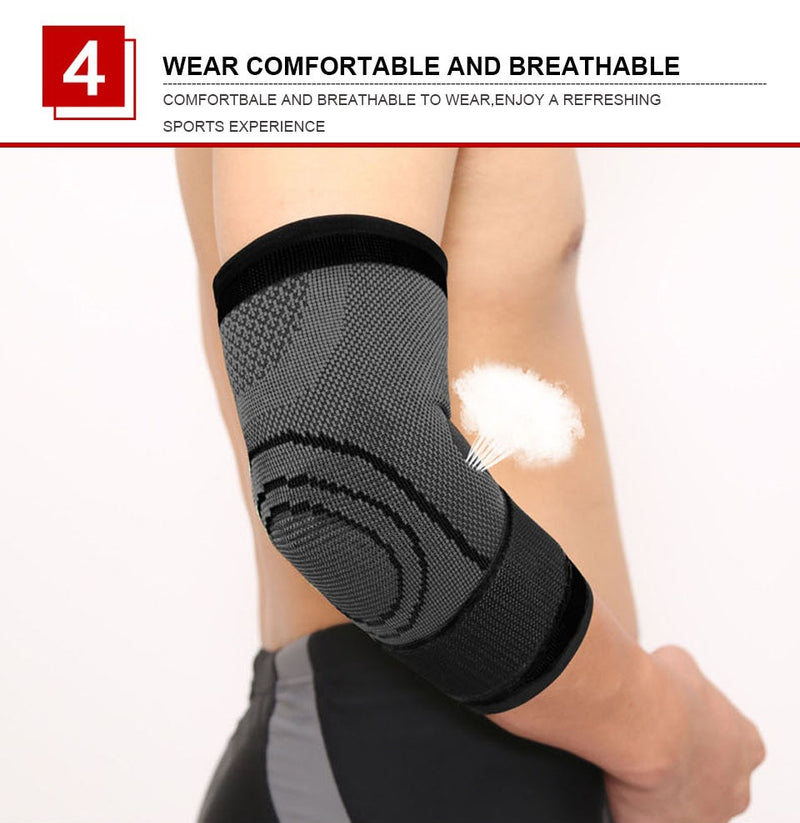 1PCS Sports Elbow Brace Compression Sleeve Arm Support with Strap - KiwisLove