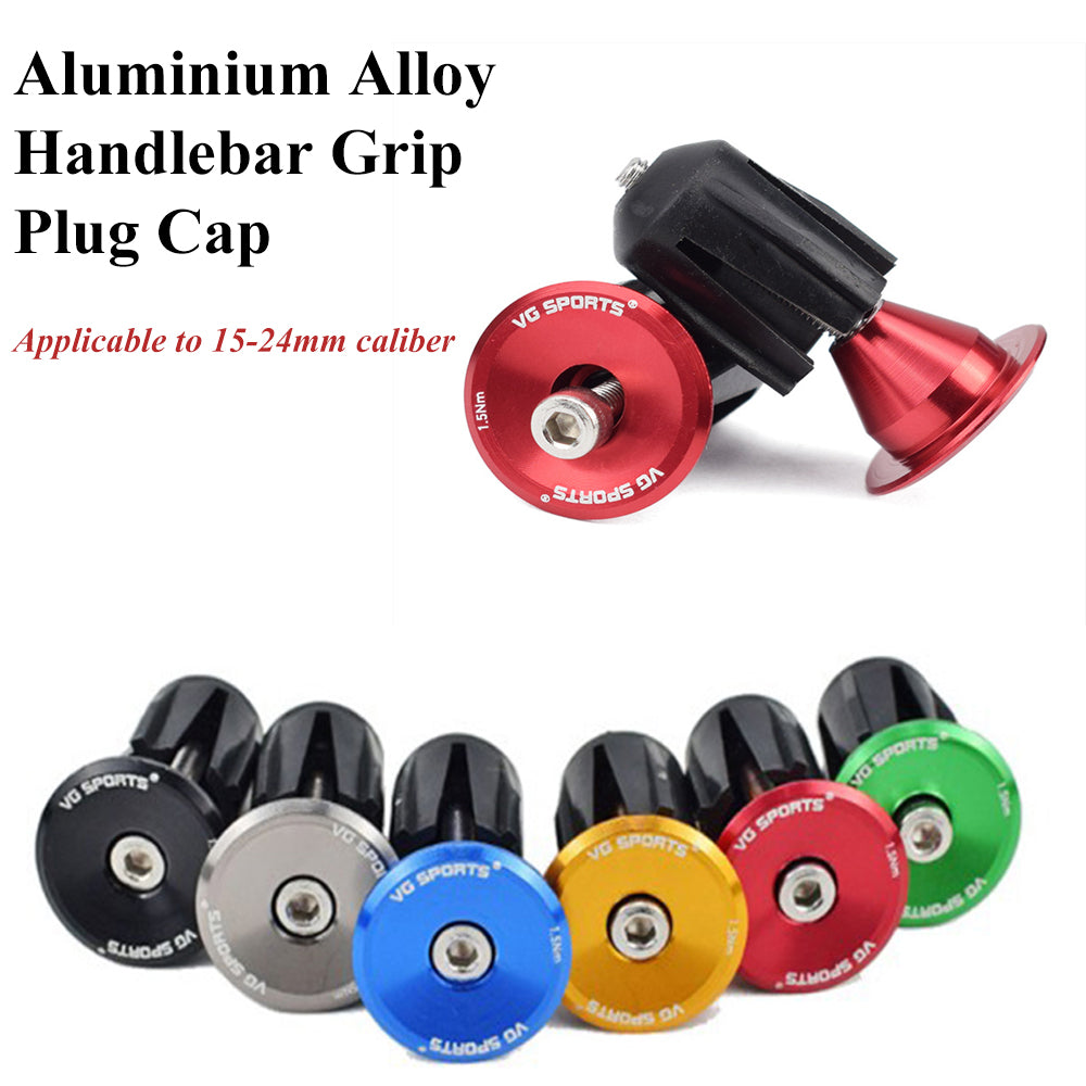 1 Pair Bicycle Grip Handlebar End Cap Aluminium Alloy Lock MTB Mountain Handle Bar Grips End Plugs for Bike Handlebar Accessory - KiwisLove