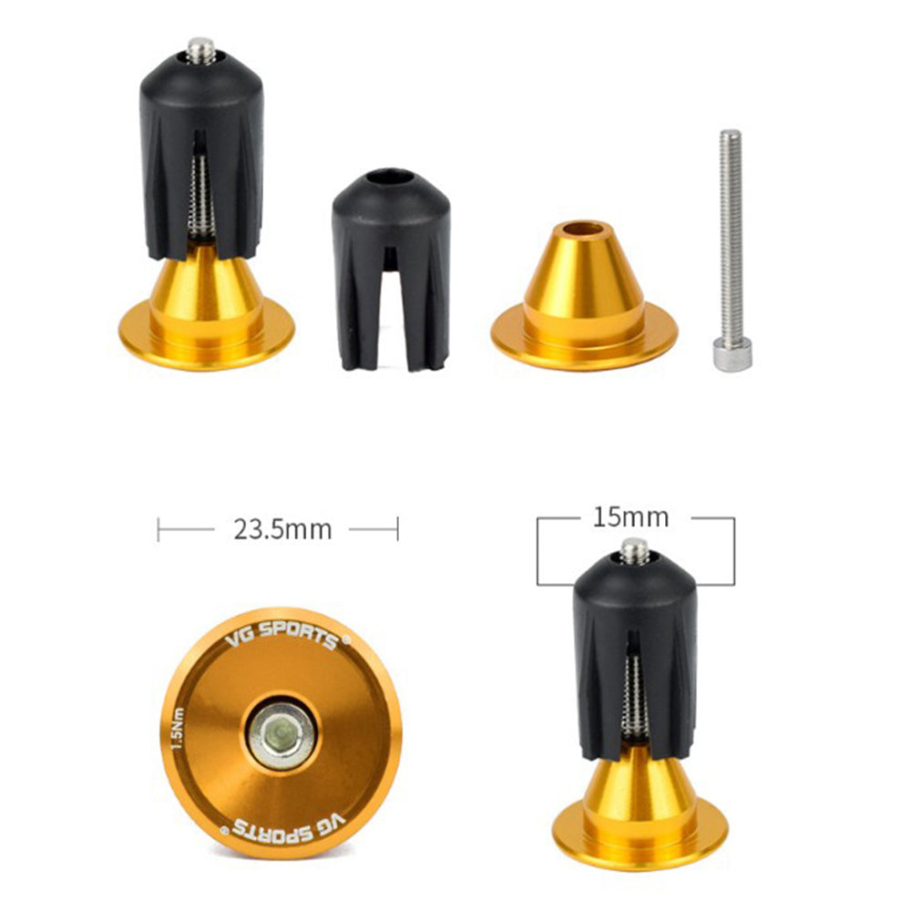 1 Pair Bicycle Grip Handlebar End Cap Aluminium Alloy Lock MTB Mountain Handle Bar Grips End Plugs for Bike Handlebar Accessory - KiwisLove