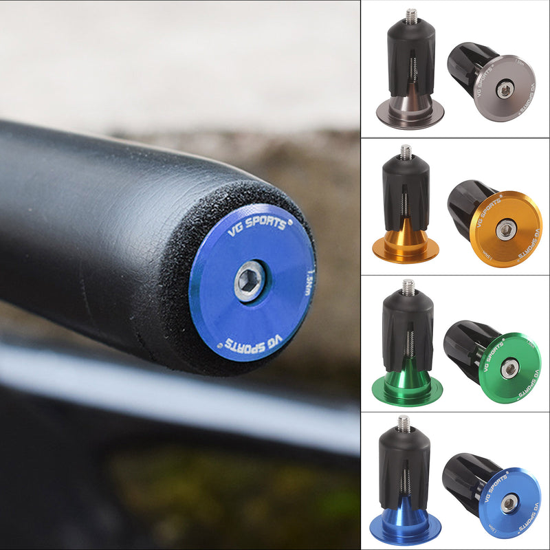 1 Pair Bicycle Grip Handlebar End Cap Aluminium Alloy Lock MTB Mountain Handle Bar Grips End Plugs for Bike Handlebar Accessory - KiwisLove
