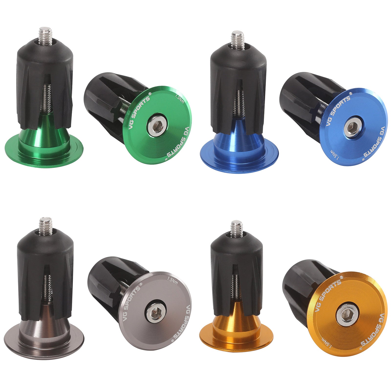 1 Pair Bicycle Grip Handlebar End Cap Aluminium Alloy Lock MTB Mountain Handle Bar Grips End Plugs for Bike Handlebar Accessory - KiwisLove