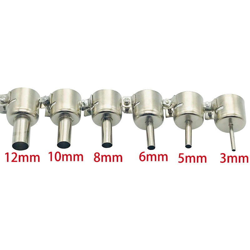 6Pcs 3-12mm Circular Nozzles For Hot Air Soldering Station - KiwisLove