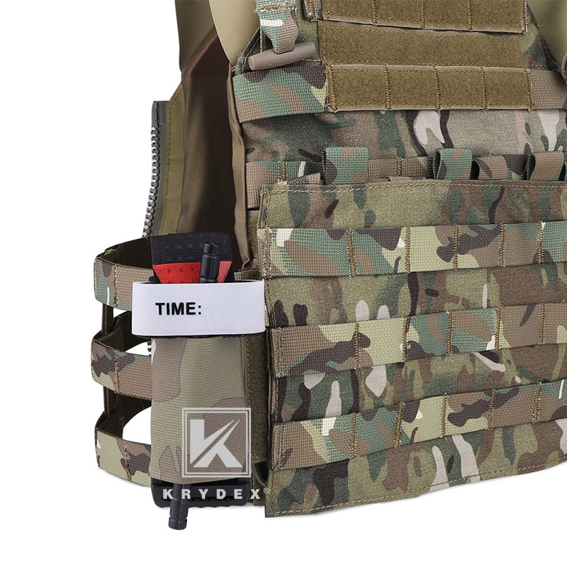 KRYDEX Spiritus Style Tourniquet Elastic Pouch For SOF-T NATO Plate Carrier Chest Rig 3" Hook & Loop Secure Storage Holder - KiwisLove