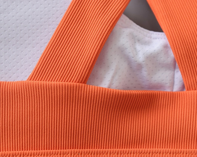 Women Yoga set Cross Pad Bra High Waist Legging Sportswear Running Gym Clothing Workout Fitness - KiwisLove