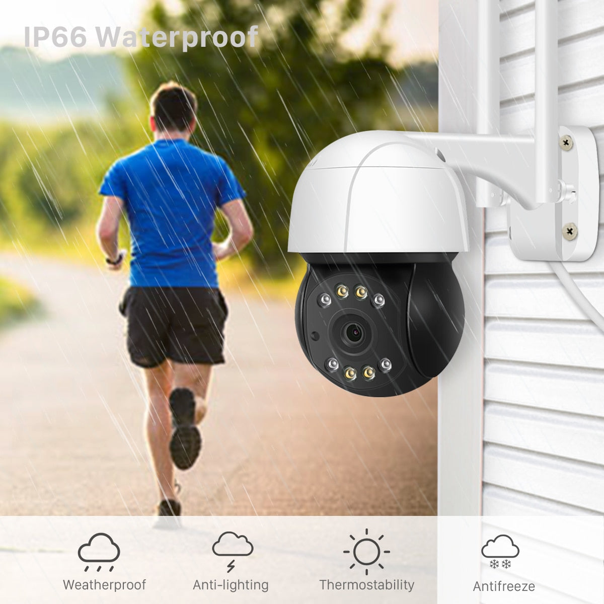 PTZ Wifi Camera Outdoor 4X  Zoom Ai Human Detection - KiwisLove
