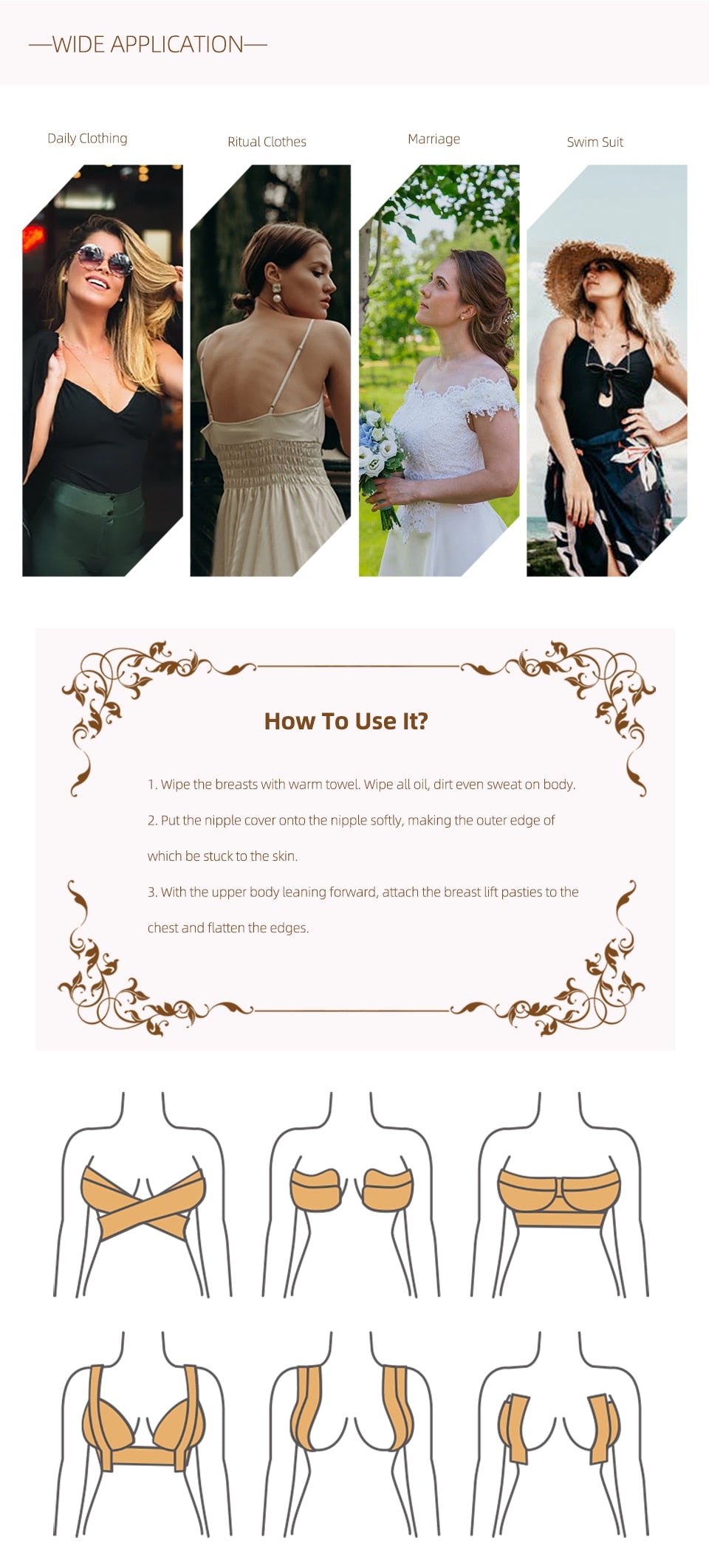 Kindmax Boob Tape Rolls Breast Lift Adhensive Tape Lift Up Invisible Bra Tape, Push up Sexy Backless Tapes kinesio Women Lady 5M - KiwisLove