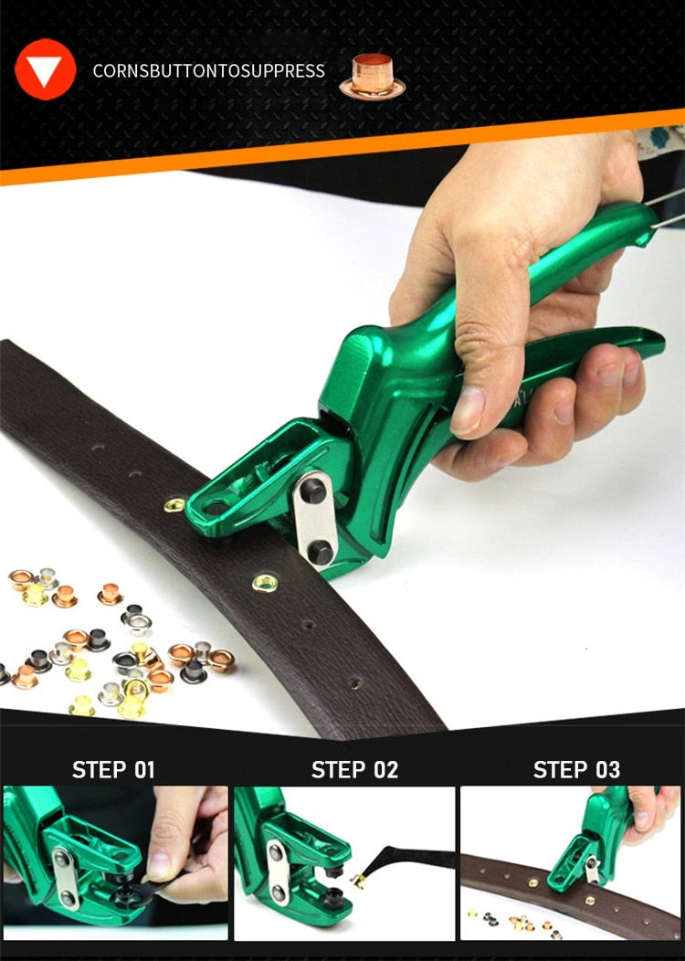 LAOA Multi-fonction Leather Punch Pliers Aluminium alloy Eyelet Puncher - KiwisLove