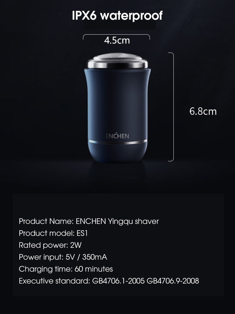 ENCHEN Mini Electric Face Shaver Men Rechargeable Shaving Beard - KiwisLove