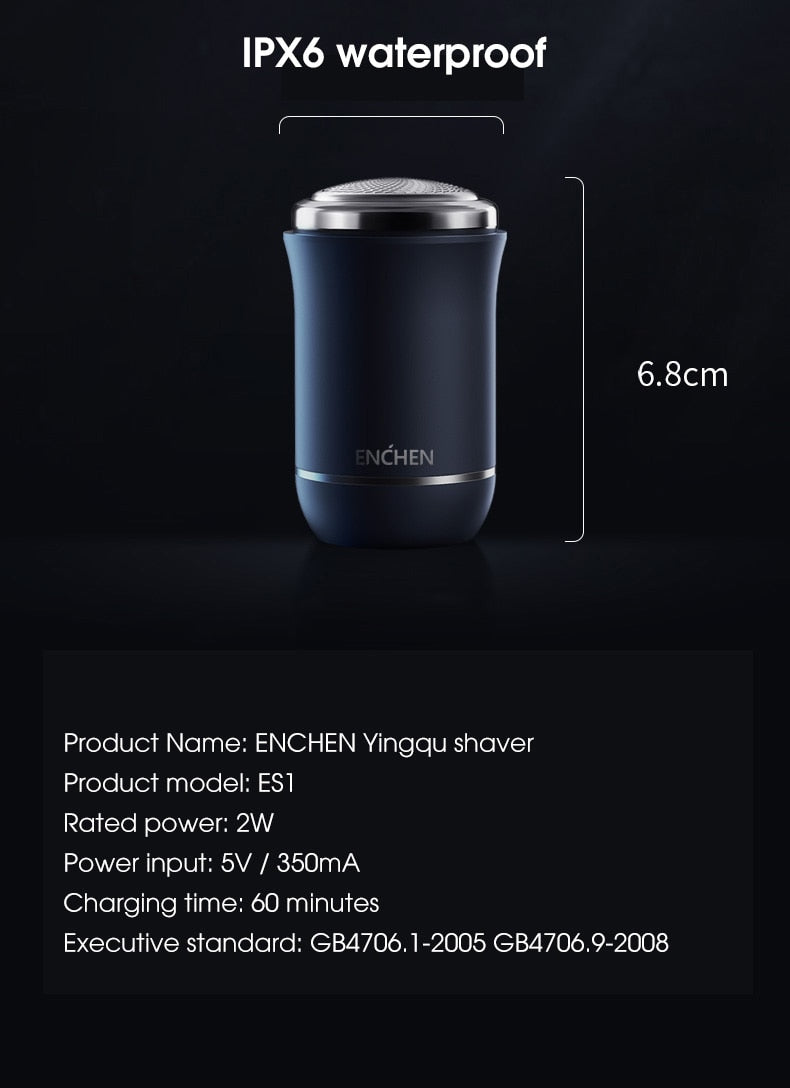 ENCHEN Mini Electric Face Shaver Men Rechargeable Shaving Beard - KiwisLove