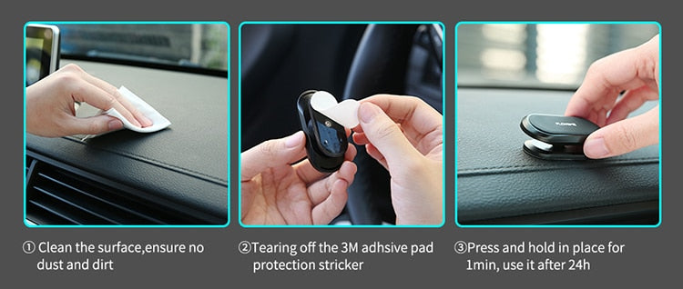 FLOVEME Magnetic Car Phone Holder 360 Degree Mini Strip Shape Stand - KiwisLove