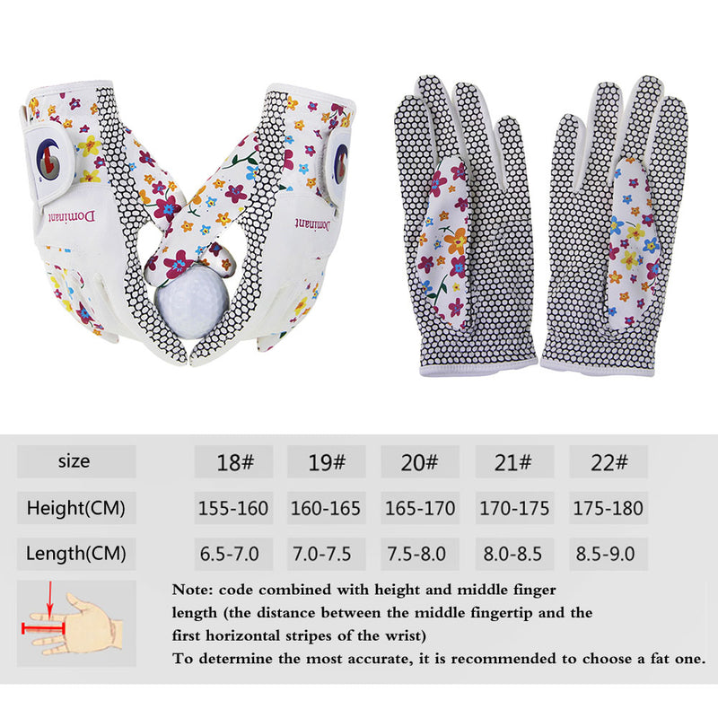 Golf Glove Women  Cool Leather  Summer Floral Colorful Breathable - KiwisLove