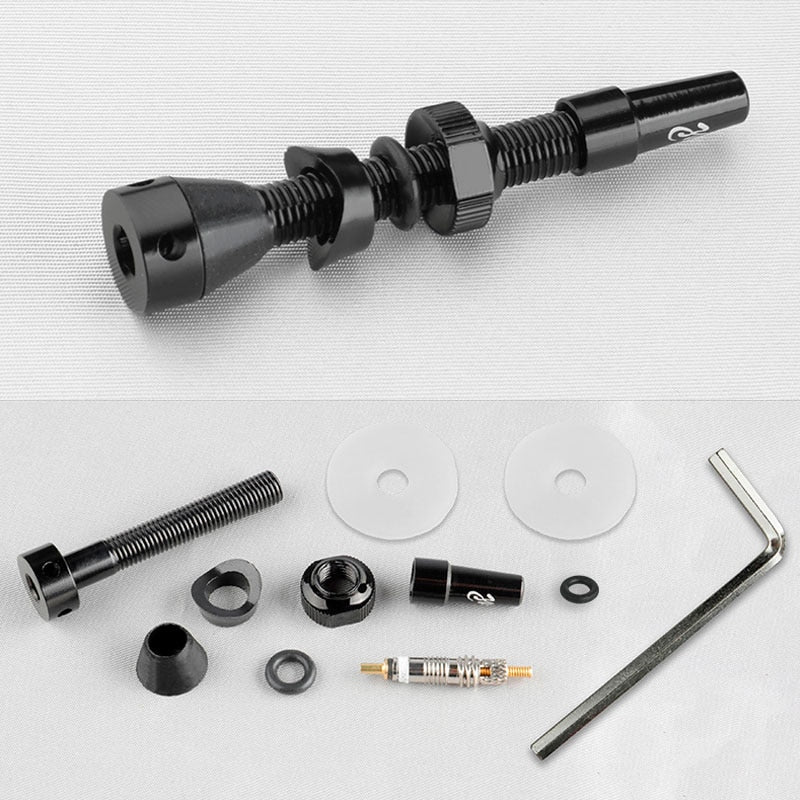 2PCS Deemount Bicycle Tubeless Carbon Rim Presta Valves 44/60mm F/V Nipple Brass Core CNC Machined Anodized W/Tool - KiwisLove