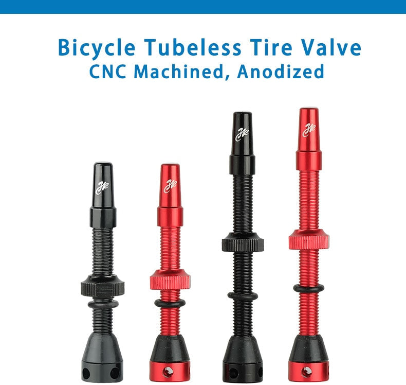 2PCS Deemount Bicycle Tubeless Carbon Rim Presta Valves 44/60mm F/V Nipple Brass Core CNC Machined Anodized W/Tool - KiwisLove