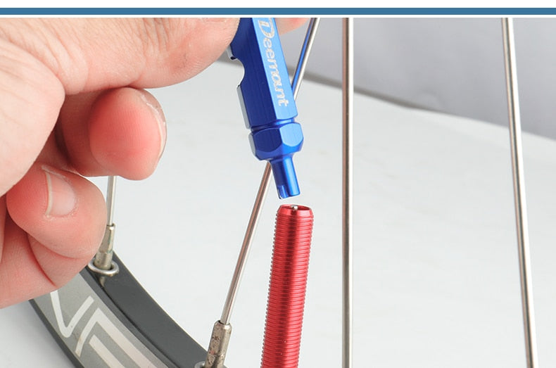 2PCS Deemount Bicycle Tubeless Carbon Rim Presta Valves 44/60mm F/V Nipple Brass Core CNC Machined Anodized W/Tool - KiwisLove