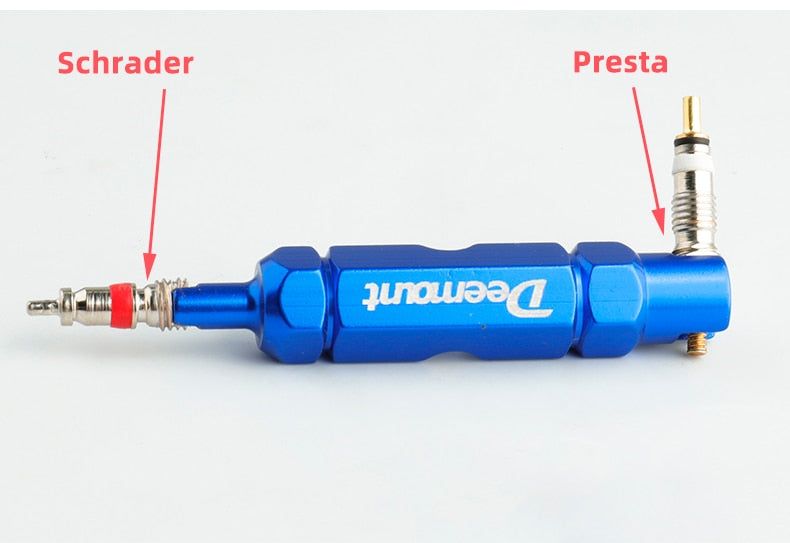 2PCS Deemount Bicycle Tubeless Carbon Rim Presta Valves 44/60mm F/V Nipple Brass Core CNC Machined Anodized W/Tool - KiwisLove