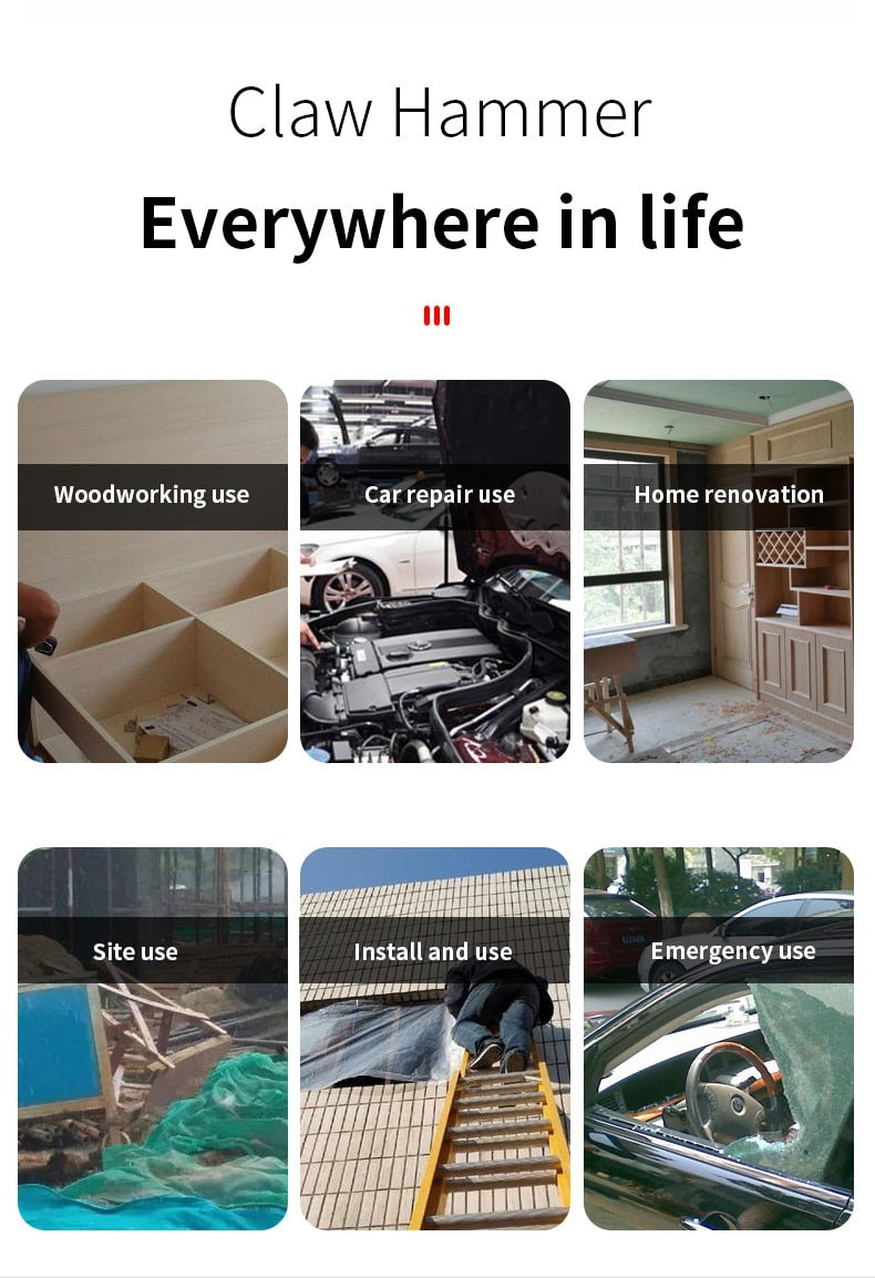 OUDISI Claw Hammer Magnetic Automatic Nail Suction Double  Nail Slot - KiwisLove