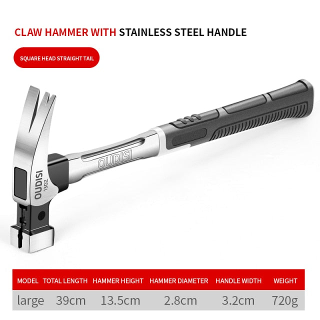 OUDISI Claw Hammer Magnetic Automatic Nail Suction Double  Nail Slot - KiwisLove