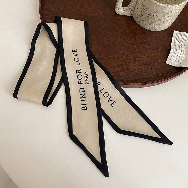 Retro Letter Hair Ribbons French Elegant Long Headband Bag Strap Accessories Beautiful Girls Bow Knot Hair Band - KiwisLove