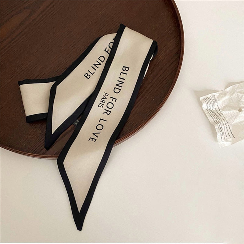 Retro Letter Hair Ribbons French Elegant Long Headband Bag Strap Accessories Beautiful Girls Bow Knot Hair Band - KiwisLove