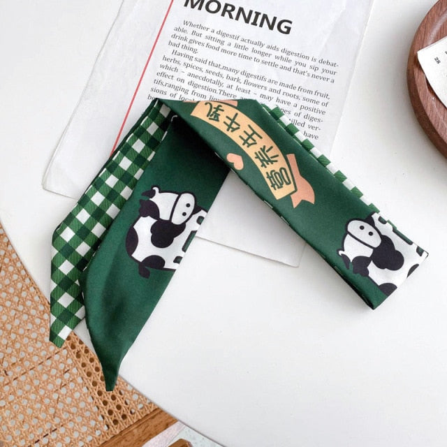 Retro Letter Hair Ribbons French Elegant Long Headband Bag Strap Accessories Beautiful Girls Bow Knot Hair Band - KiwisLove