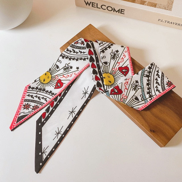 Retro Letter Hair Ribbons French Elegant Long Headband Bag Strap Accessories Beautiful Girls Bow Knot Hair Band - KiwisLove