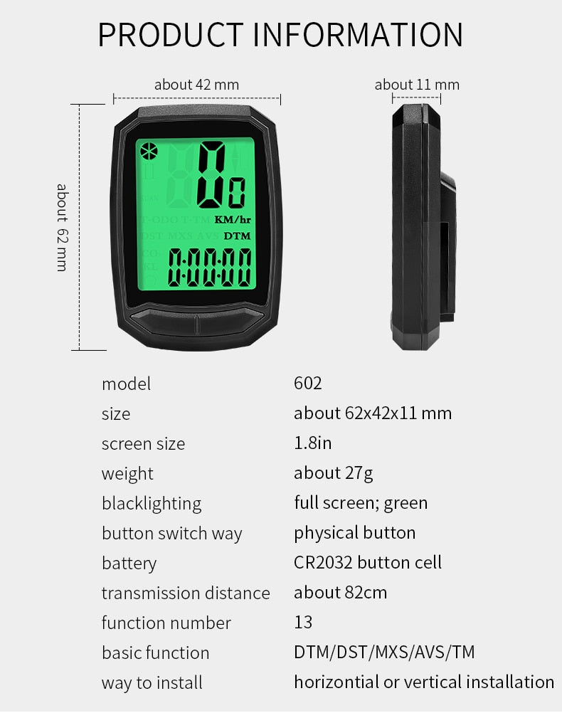 Waterproof Bike Speedometer Computer Wireless - KiwisLove