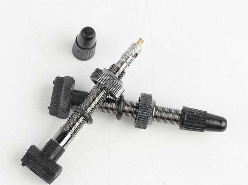 Deemount  2PCS Bicycle Tubeless Tire Presta Valve Brass Core Brass Stem W/ Alloy & Tool - KiwisLove