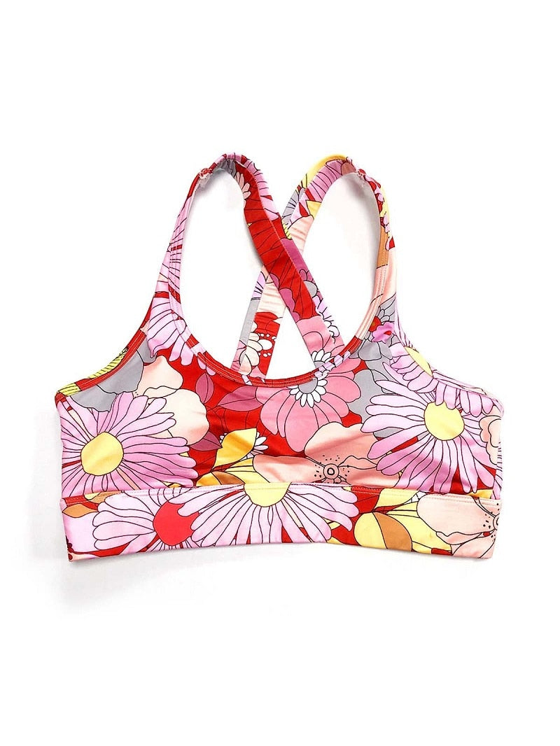 Women's Gym Yoga  Suits Outdoor Sports Fitness Bra and High Waist Leggings - KiwisLove