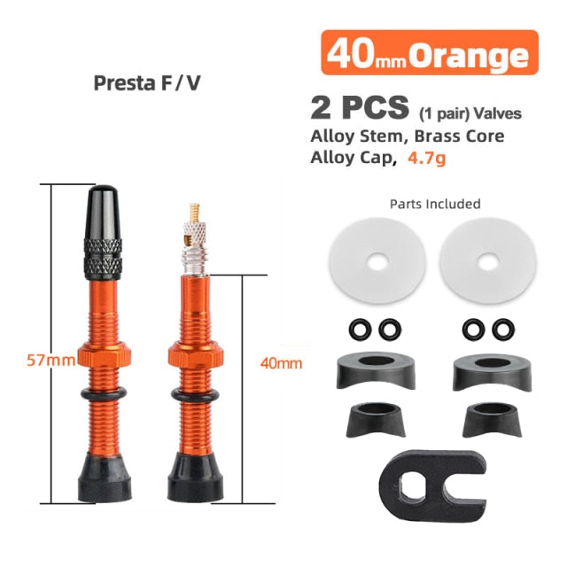 Deemount  Bicycle Tubeless Tire Presta Valve Brass Core Optional Brass Alloy Stem - KiwisLove