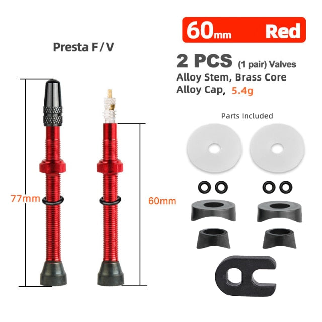 Deemount  Bicycle Tubeless Tire Presta Valve Brass Core Optional Brass Alloy Stem - KiwisLove