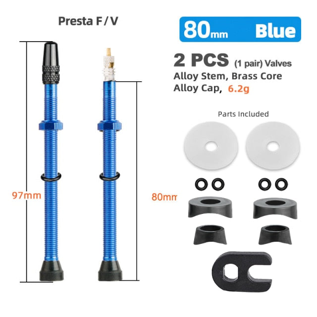 Deemount  Bicycle Tubeless Tire Presta Valve Brass Core Optional Brass Alloy Stem - KiwisLove