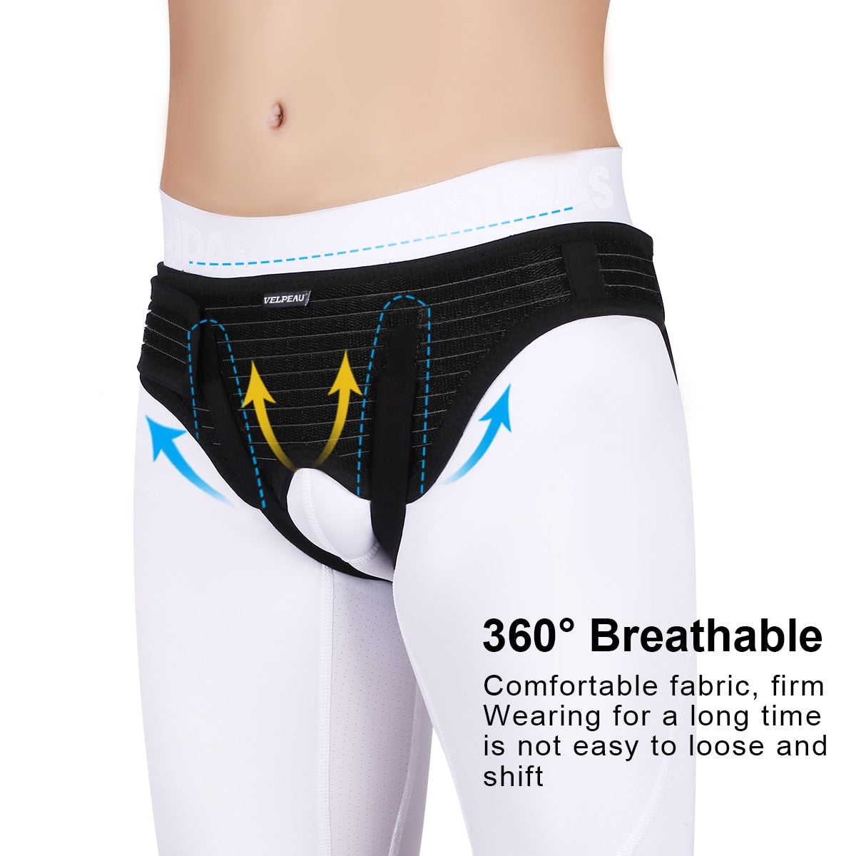 VELPEAU Hernia Belt Truss for Inguinal or Sports Hernia Pain Relief Recovery Strap - KiwisLove