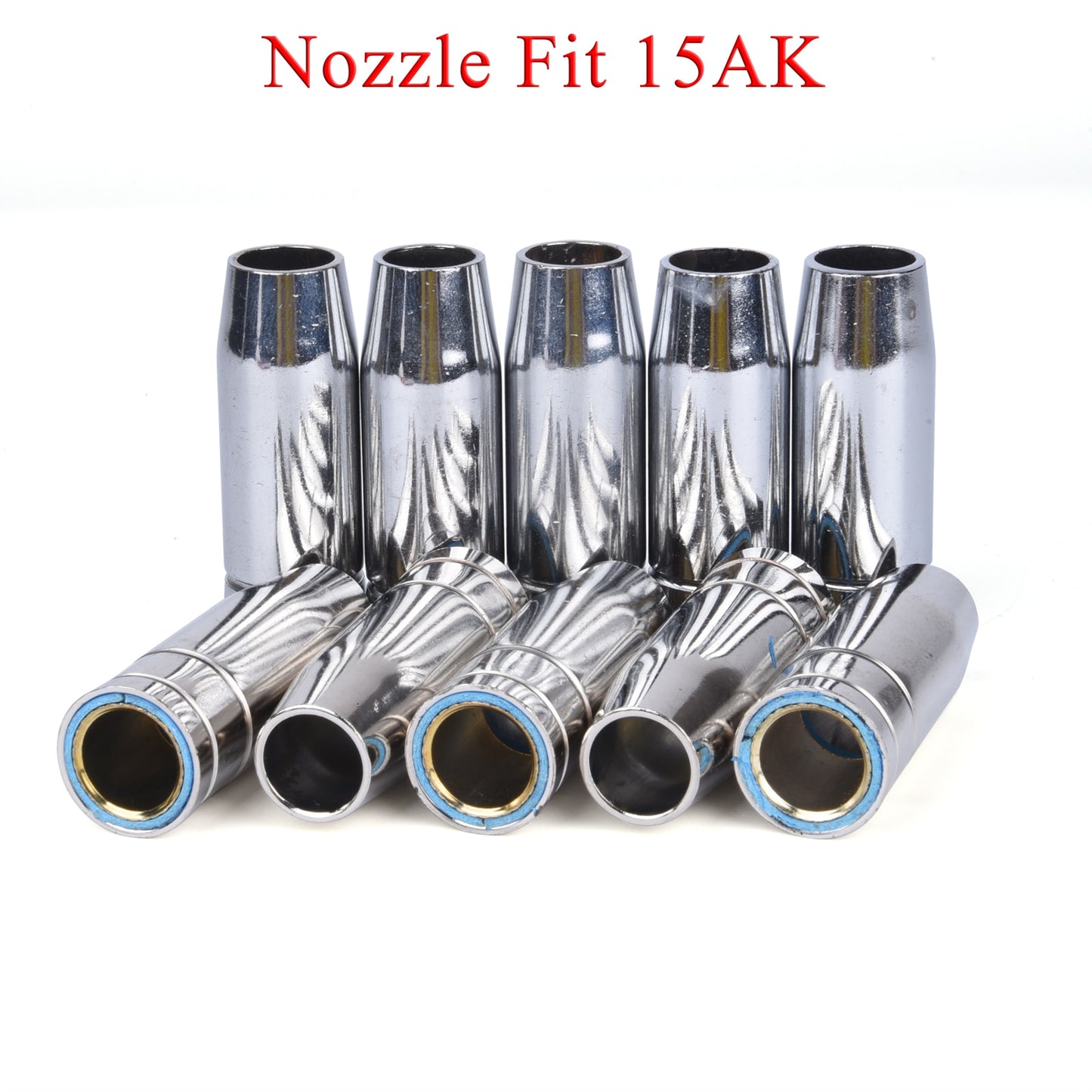 15AK Gas Nozzle Pure Copper Euro Conical Shield Cup Tips Nozzle - KiwisLove