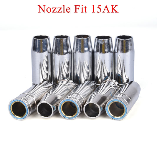 15AK Gas Nozzle Pure Copper Euro Conical Shield Cup Tips Nozzle - KiwisLove