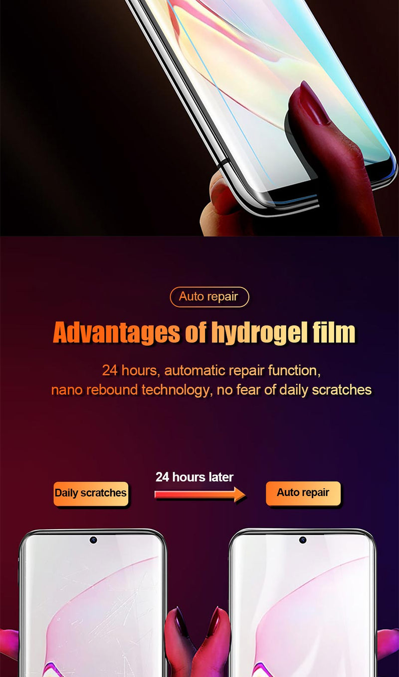 3Pcs Hydrogel Film Screen Protector For Samsung Galaxy  S20 S21 S10 Plus - KiwisLove