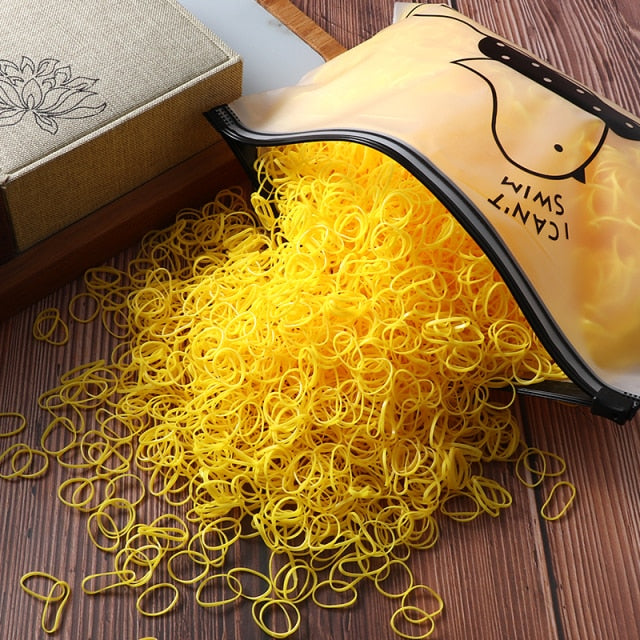 2000pcs Girls Hair Accessories gift Nylon Rubber Band Elastic Hair Bands - KiwisLove