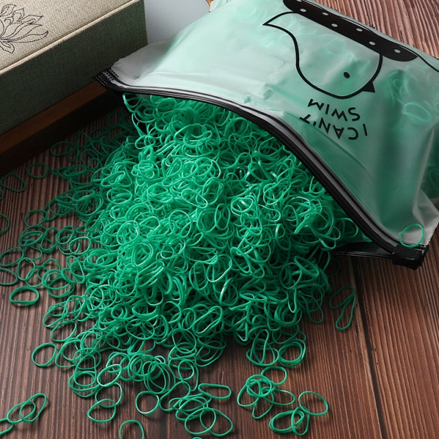 2000pcs Girls Hair Accessories gift Nylon Rubber Band Elastic Hair Bands - KiwisLove