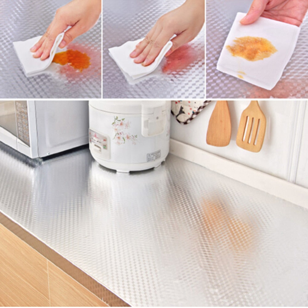 40*100CM Kitchen Oil Proof Waterproof Sticker Aluminum Foil - KiwisLove